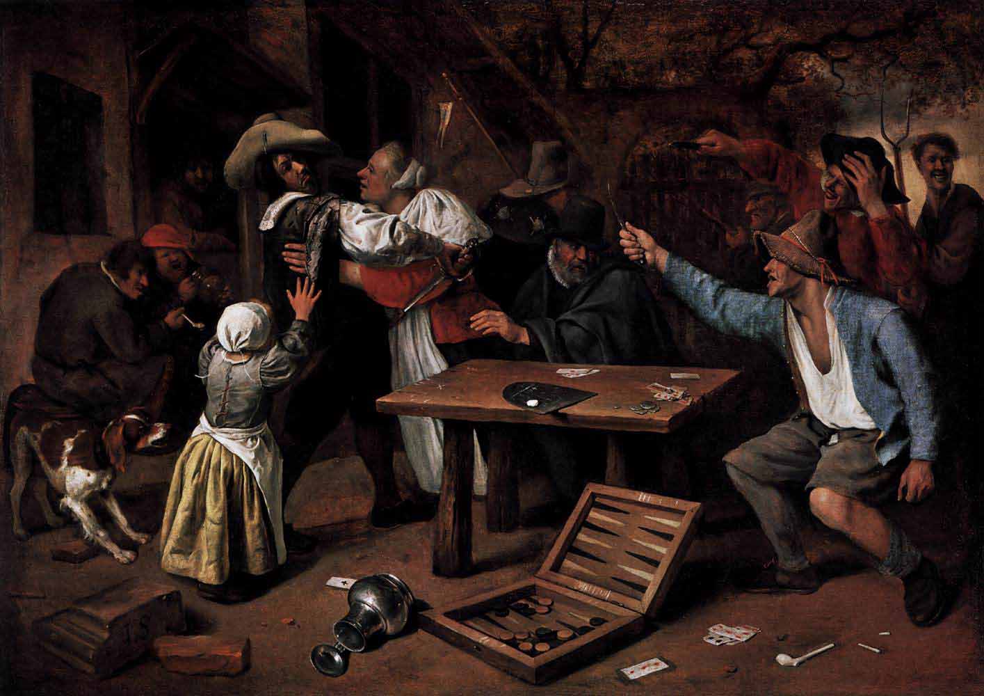 Jan Steen Argument over a Card Game